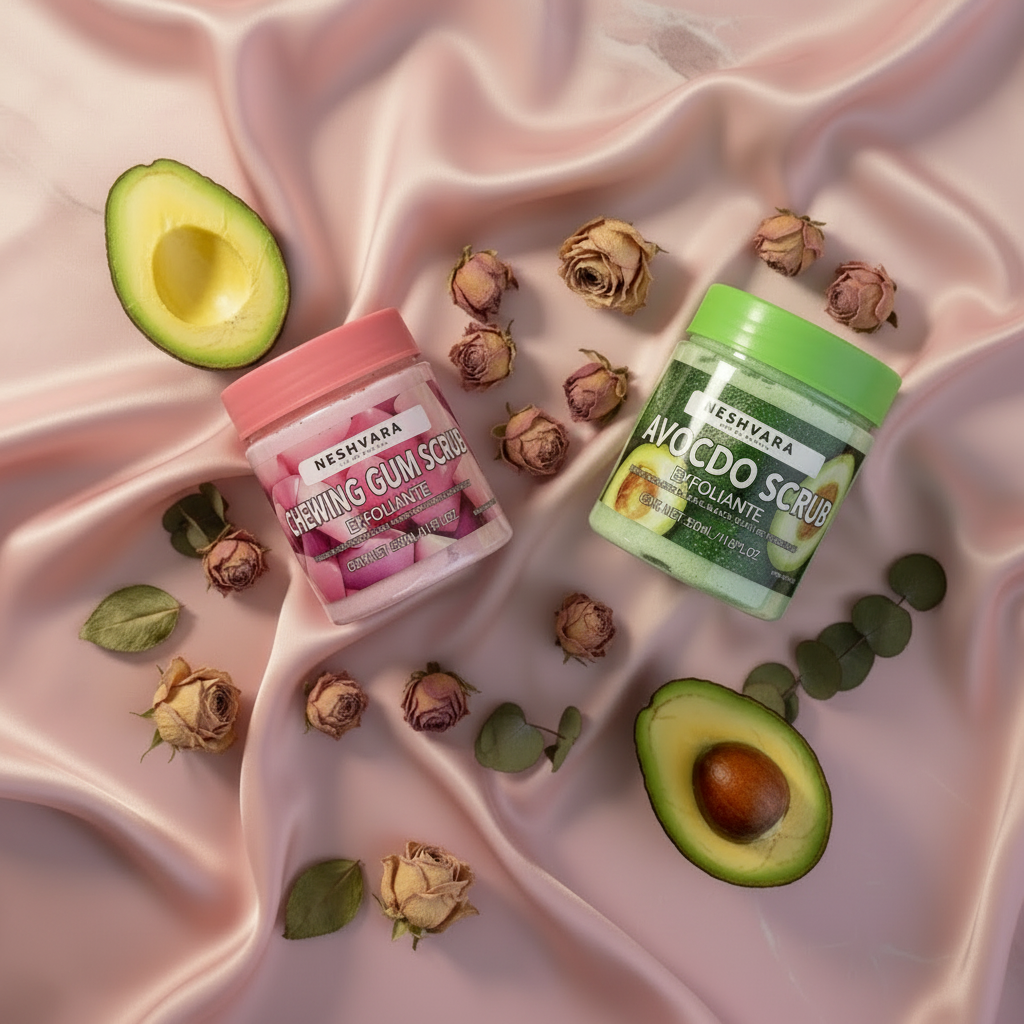Exfoliantes Neshvara - Chewing Gum y Avocado