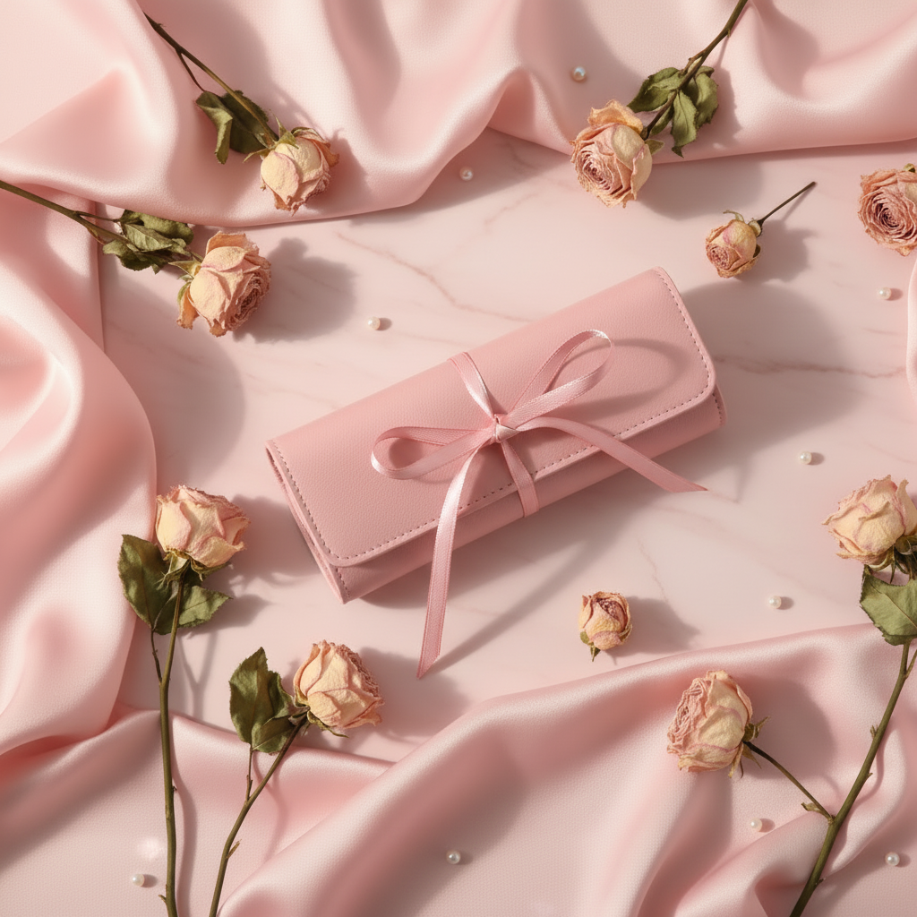 Set brochas estuche rosado cerrado