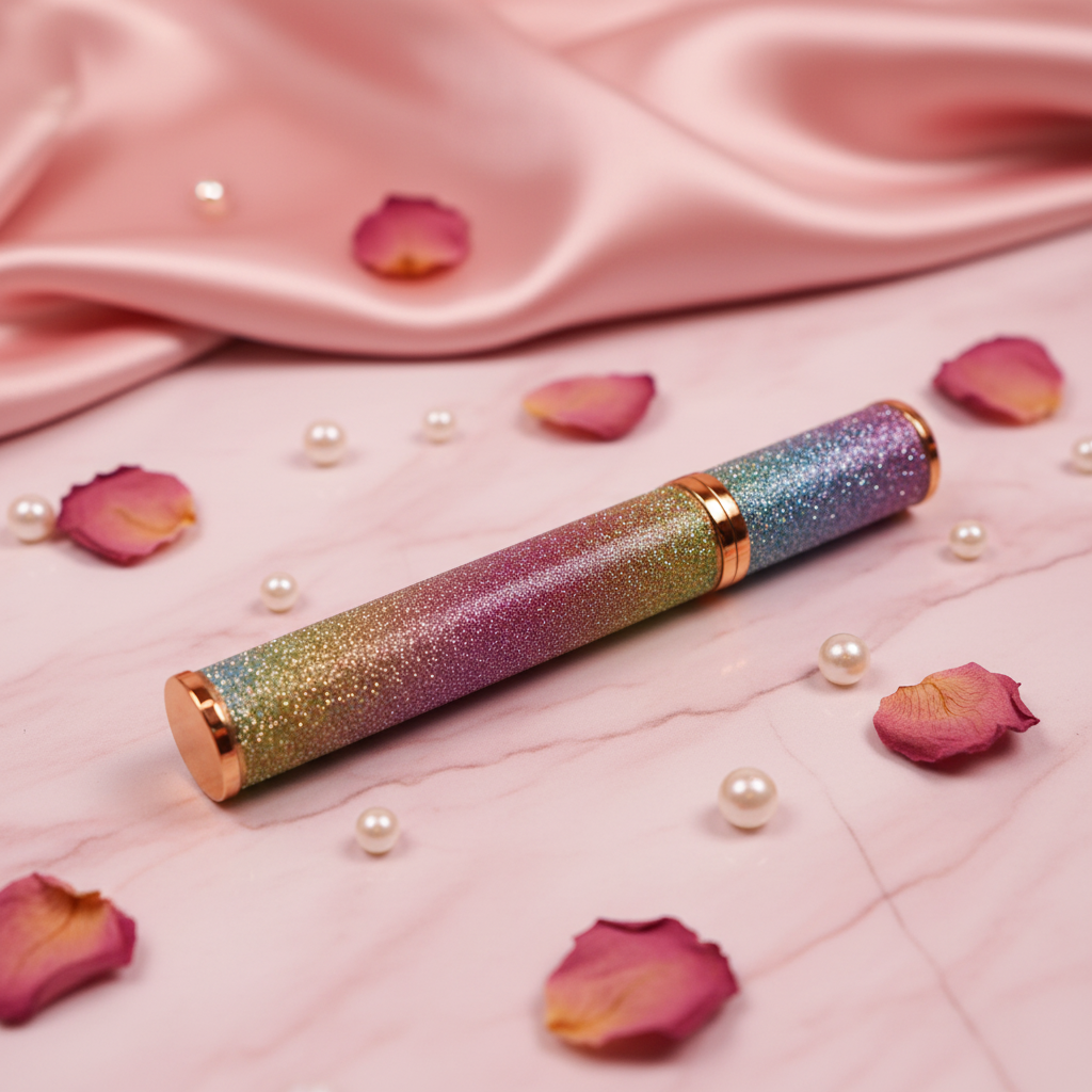 Máscara holográfica glitter cerrada estilo Neshvara