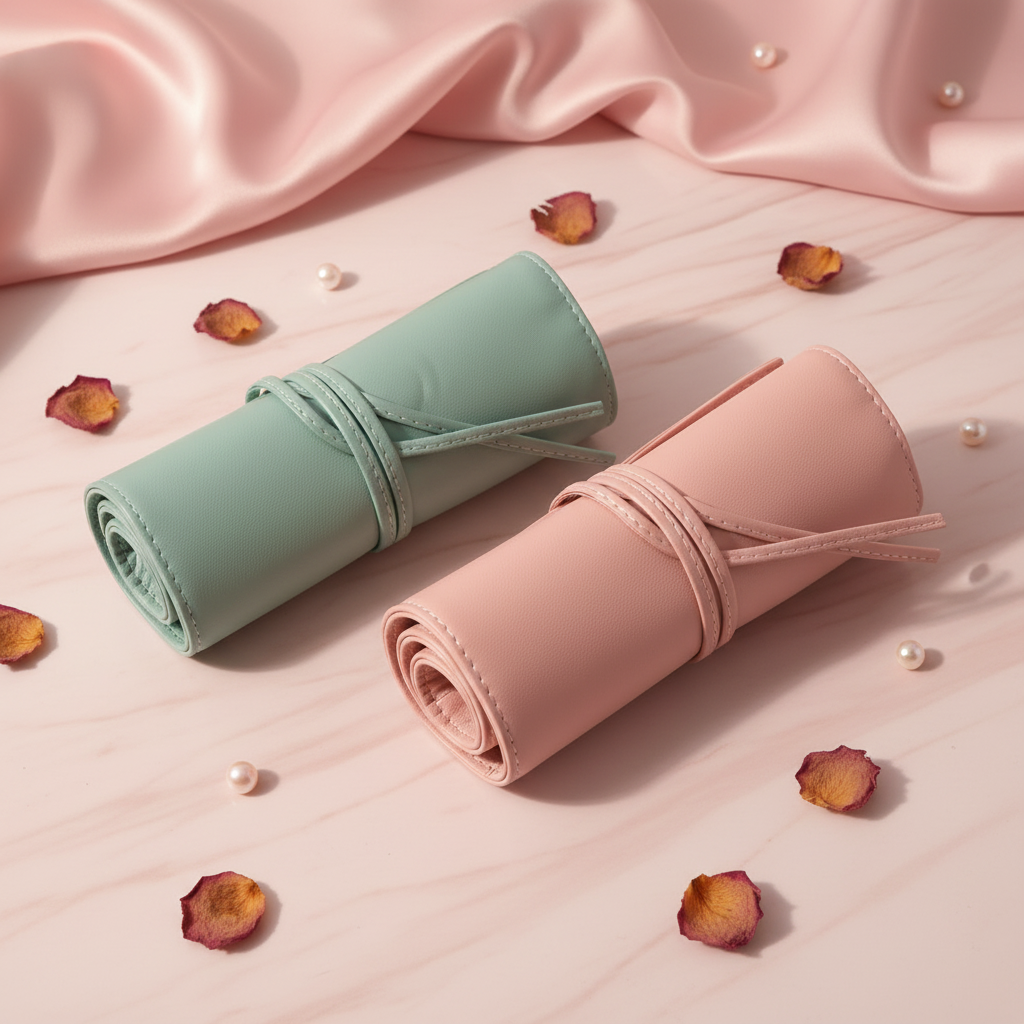 Set brochas en dos colores: menta y rosado