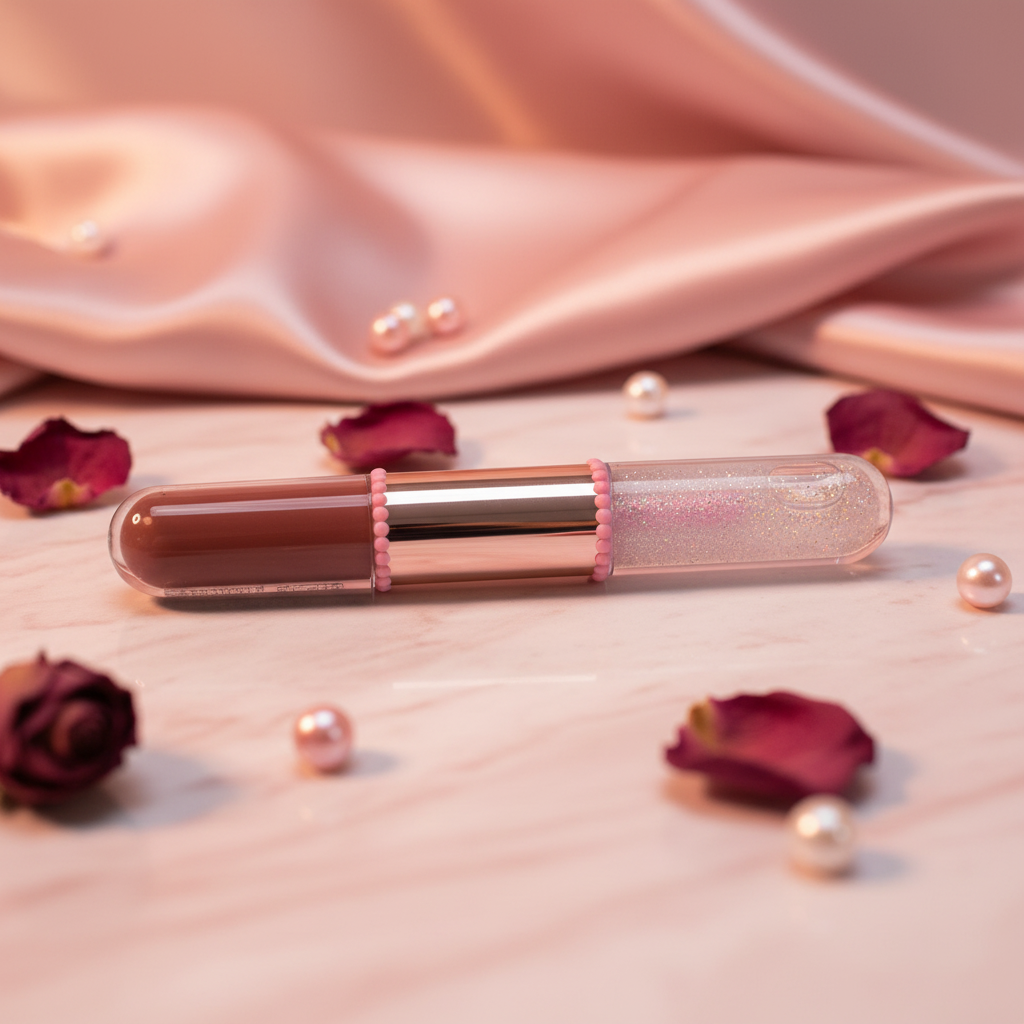Lip gloss 2en1 cerrado estilo Neshvara